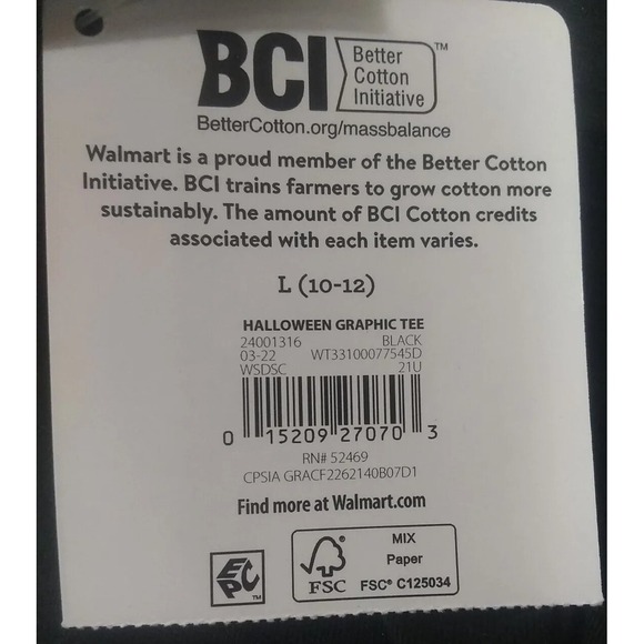 Kid's T-shirt Size L (10/12) Youth Fangs Black Halloween Vampire Teeth NEW - Picture 4 of 4